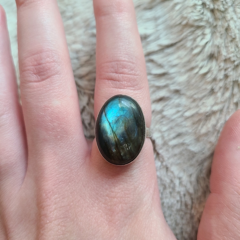 Sterling Silver Labradorite Ring - image 1